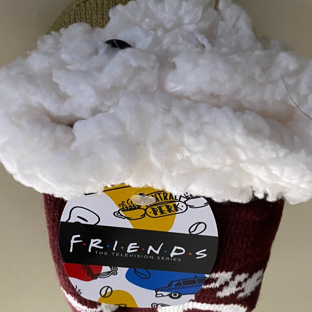 Friends Sherpa Lined Socks Joey How You Doin Doing Super Soft Cozy Gift warm